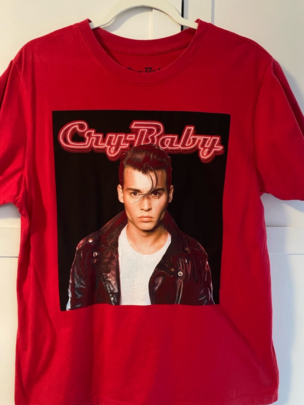 Cry-Baby Graphic Red Crewneck T-Shirt